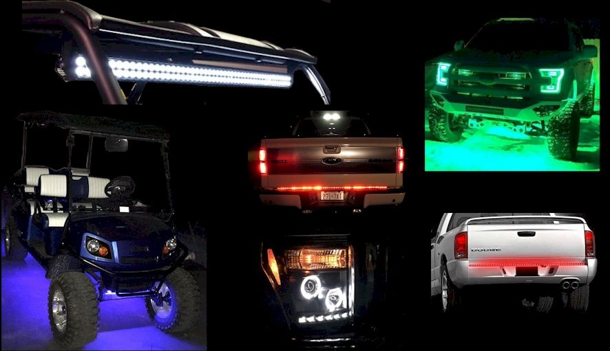 custom light bar headlights