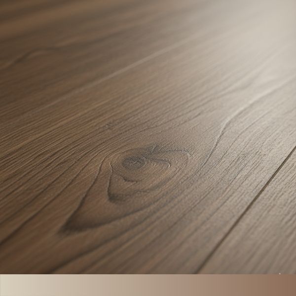 A detailed, close-up view of a single luxury vinyl plank, showcasing its realistic wood grain and textured finish.