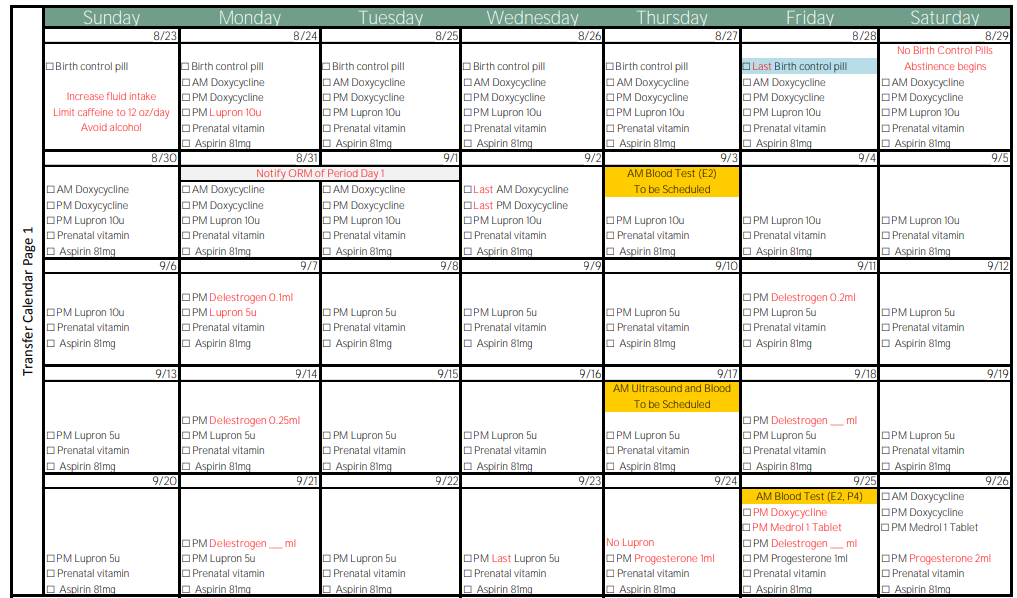 Navigating IVF Medication Calendars in Your Surrogacy Journey 