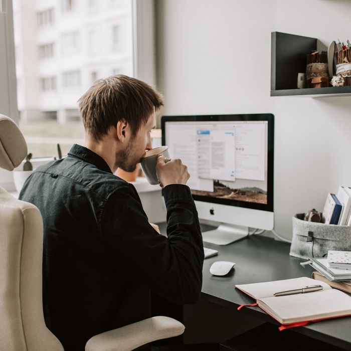 person using computer