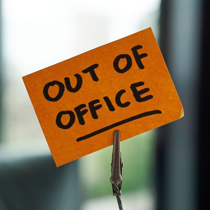 out of office sticky note