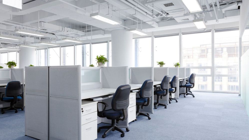 clean, white office