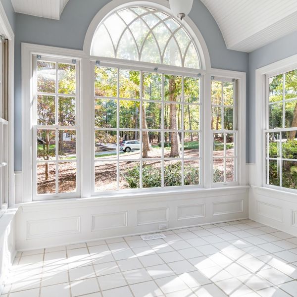 room with big open windows