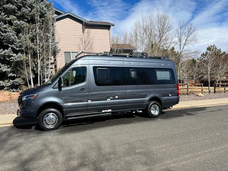 Onsite motor home detailing wash and wax Sprinter RV exterior detail