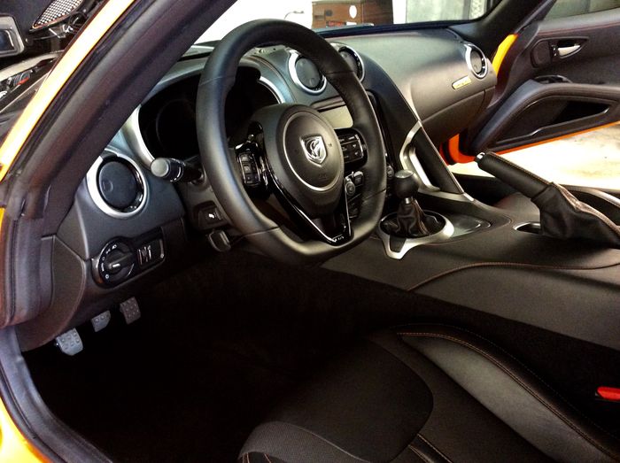 Dodge Viper interior detail Denver CO Dodge Viper Interior detail