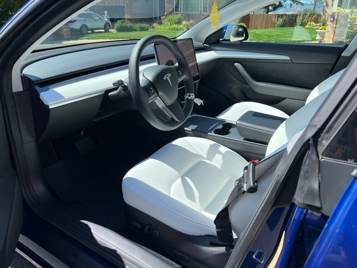 Interior detail Tesla Model 3 