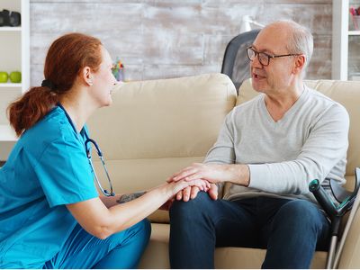 Image of a patient receiving in-home care