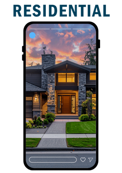 phone screen with a house on it. 