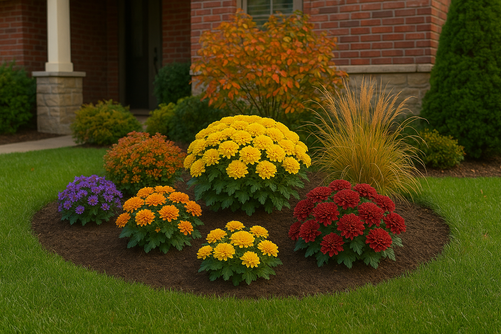 Colorful Autumn Flower Bed Guthrie Oklahoma.png
