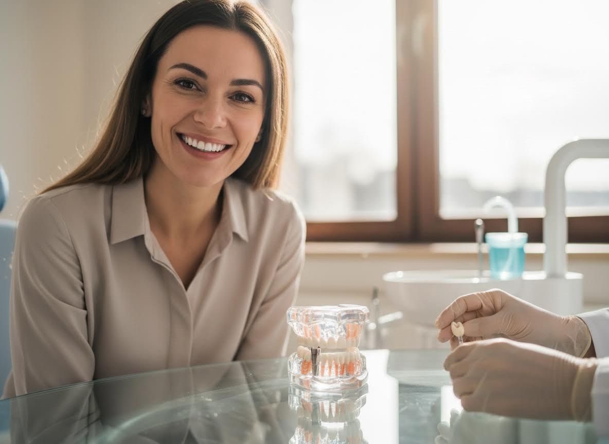 Happy Woman at Dental Consultation