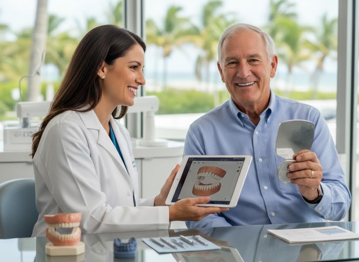 Dentist and Patient Reviewing Digital Dental Scan