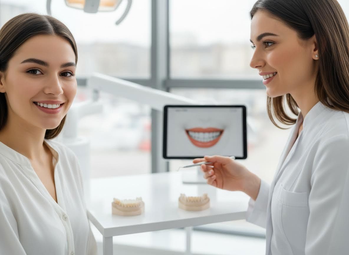 Dentist and Patient Reviewing Digital Smile Design
