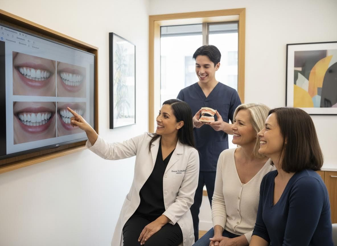 Dentist Showing Smile Transformations