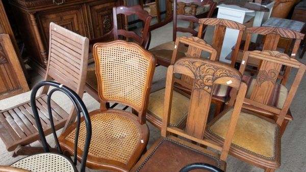 Various old chairs