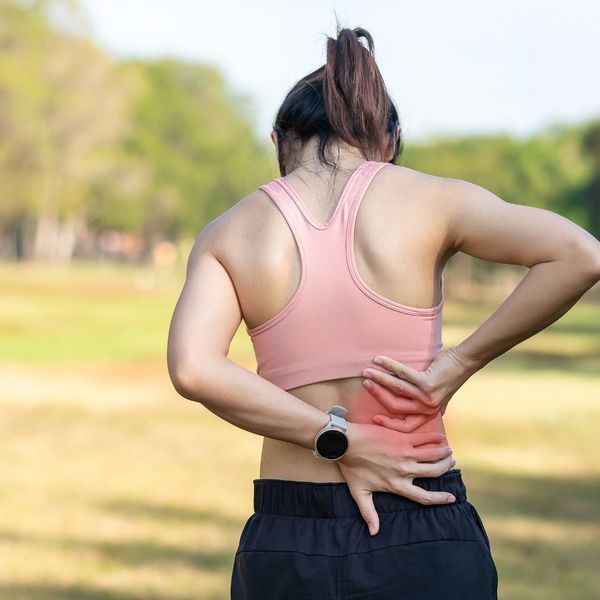 Runner experiencing back pain