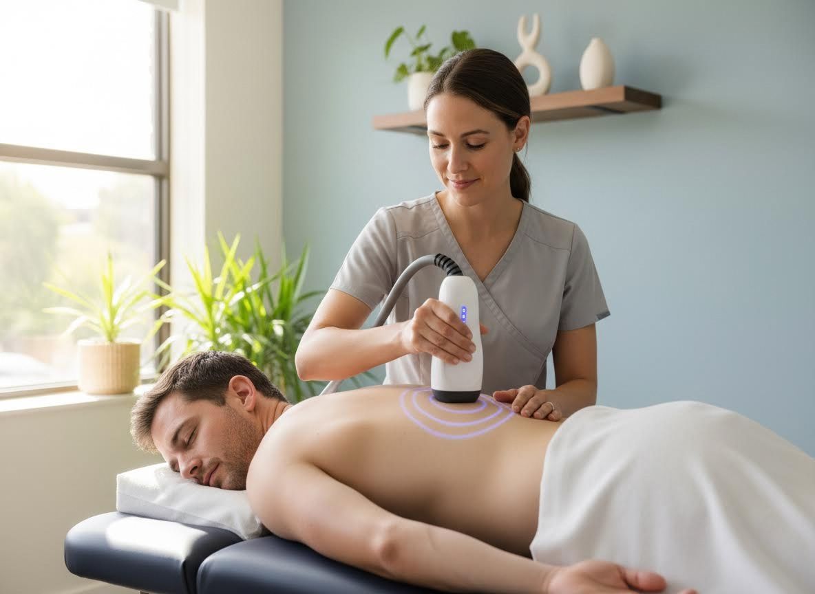 Man Receiving Modern Back Treatment