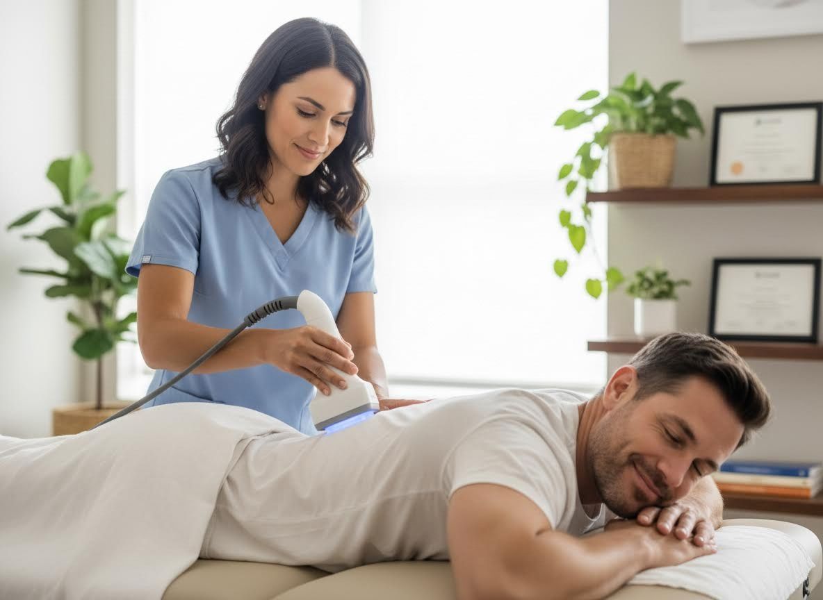 Healthcare Practitioner Administering Back Therapy