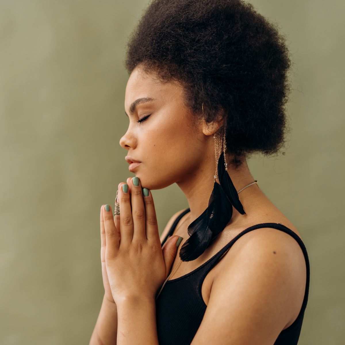 woman meditating