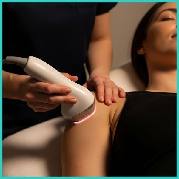 SoftWave therapy on a shoulder