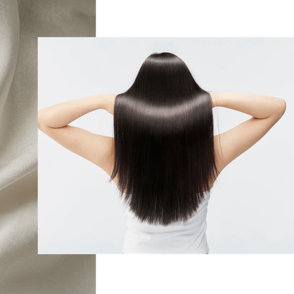 woman with silky hair woman with silky hair