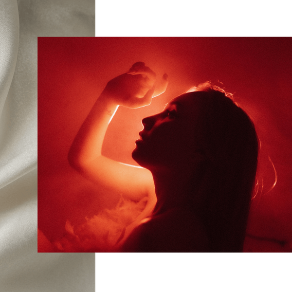 woman surrounded by red light woman surrounded by red light
