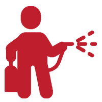 Icon of a person spraying pesticide