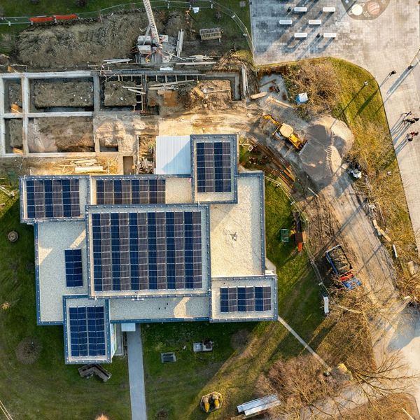 aerial view of building aerial view of building