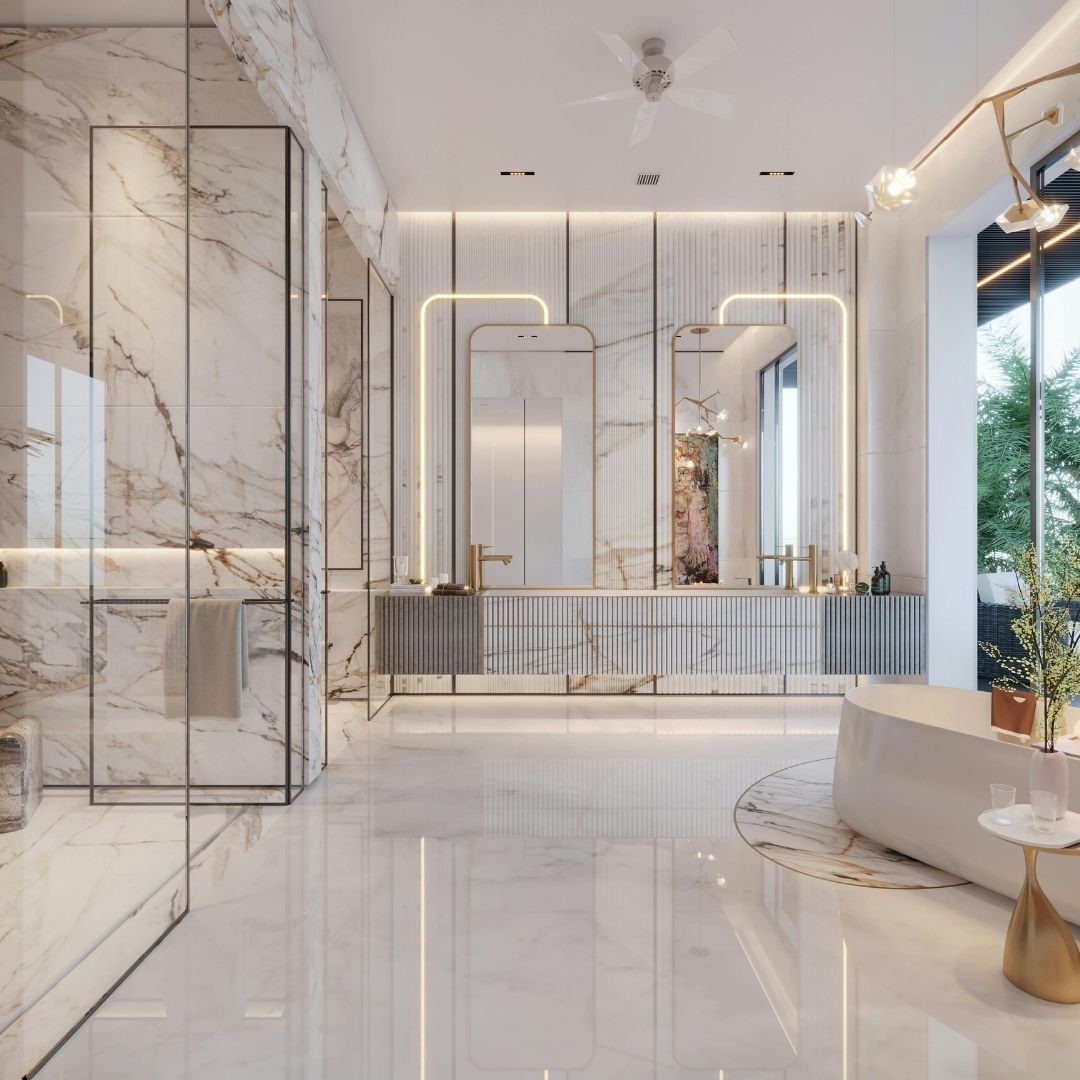 large luxurious bathroom 