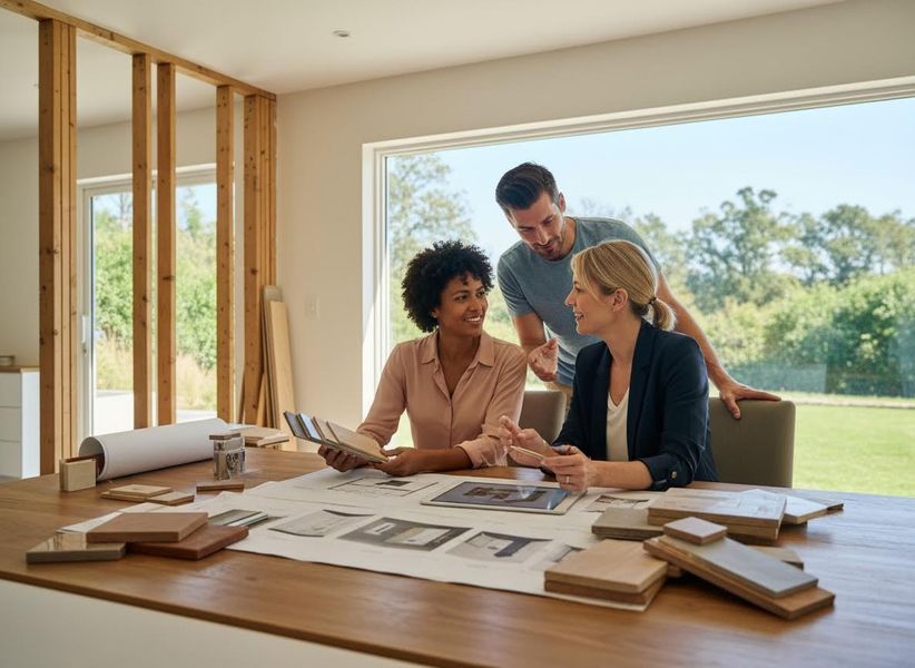 Home design consultation with interior designer
