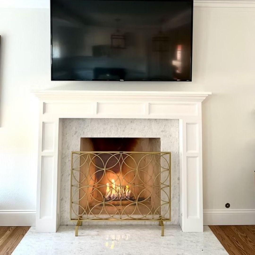 modern fireplace 