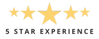 a five star experience badge