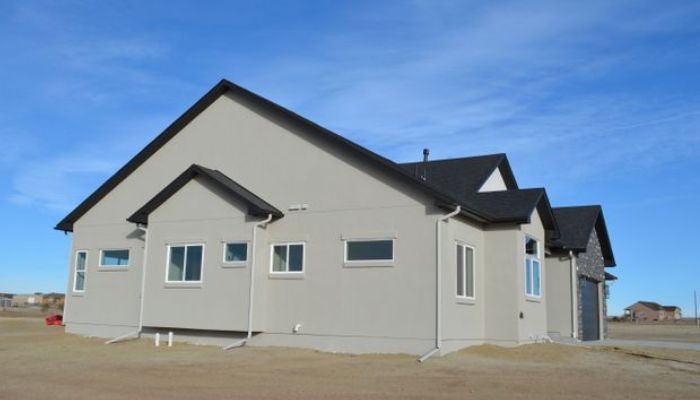 Exterior home with stucco siding