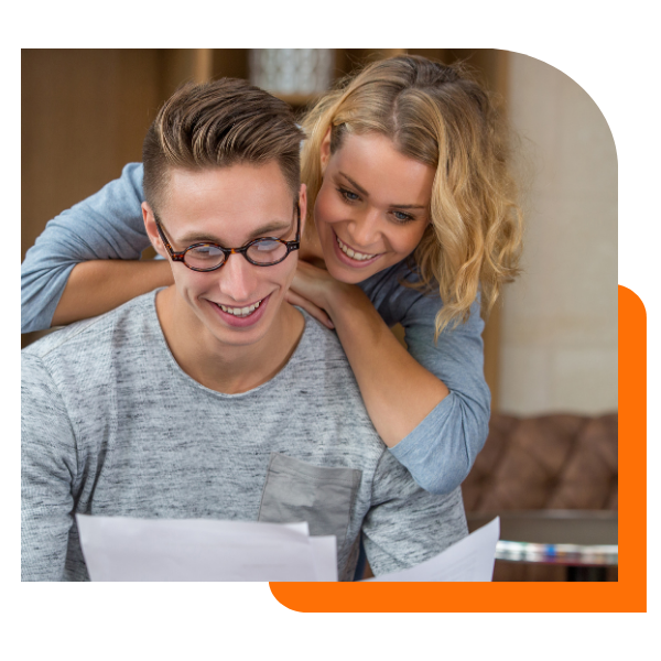 couple looking over financial planning resources