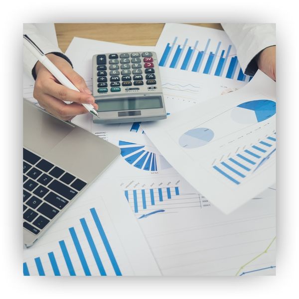 Calculator and market graphs