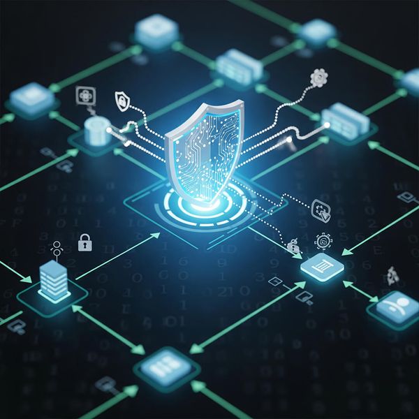 A secure network diagram is overlaid with a digital shield. image5.jpg