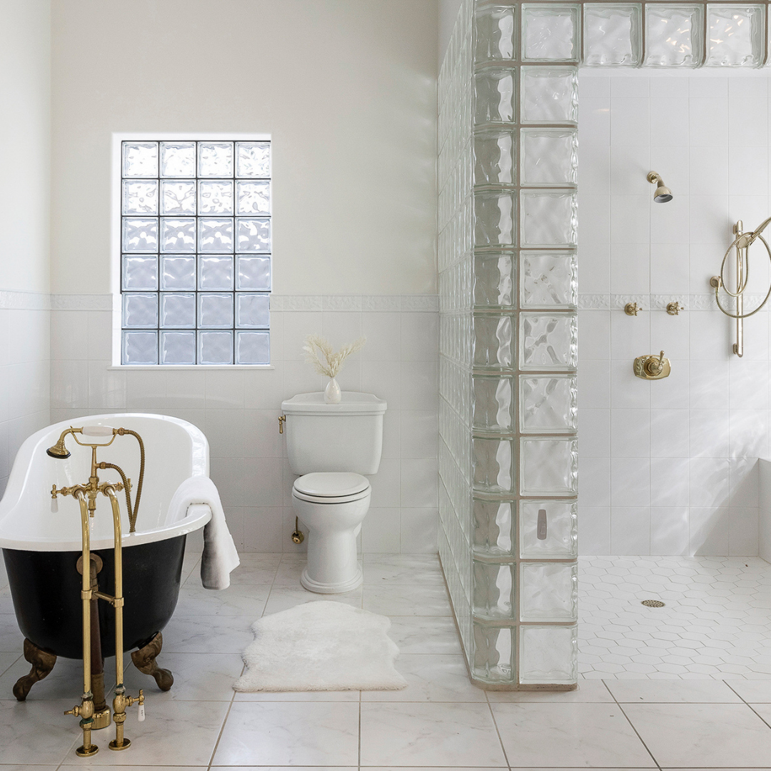 renovated bathroom with clawfoot tub and glass shower renovated bathroom with clawfoot tub and glass shower