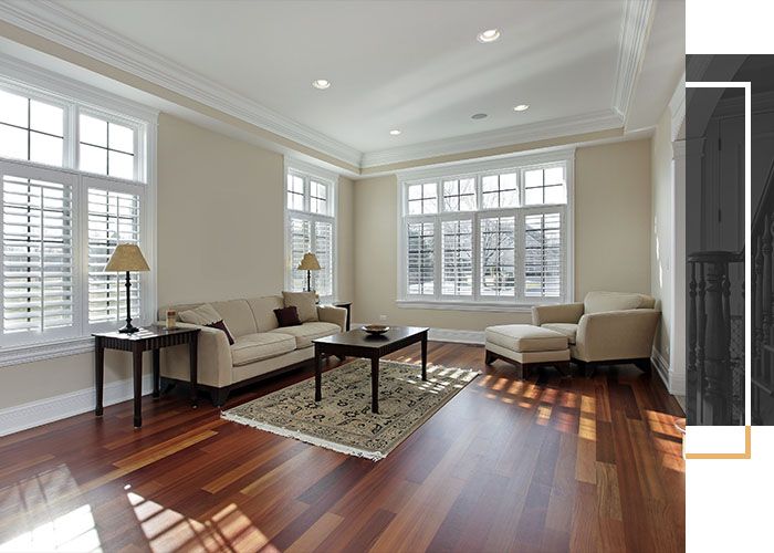 hardwood flooring in living room