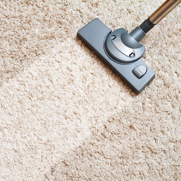 using a vacuum on carpeting