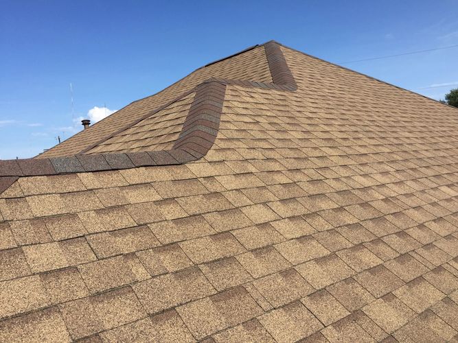 Up close image of a house roof