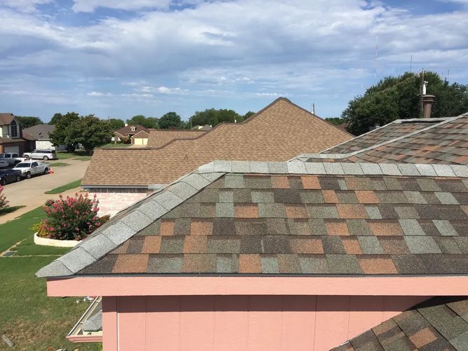 Side of a roof on a house