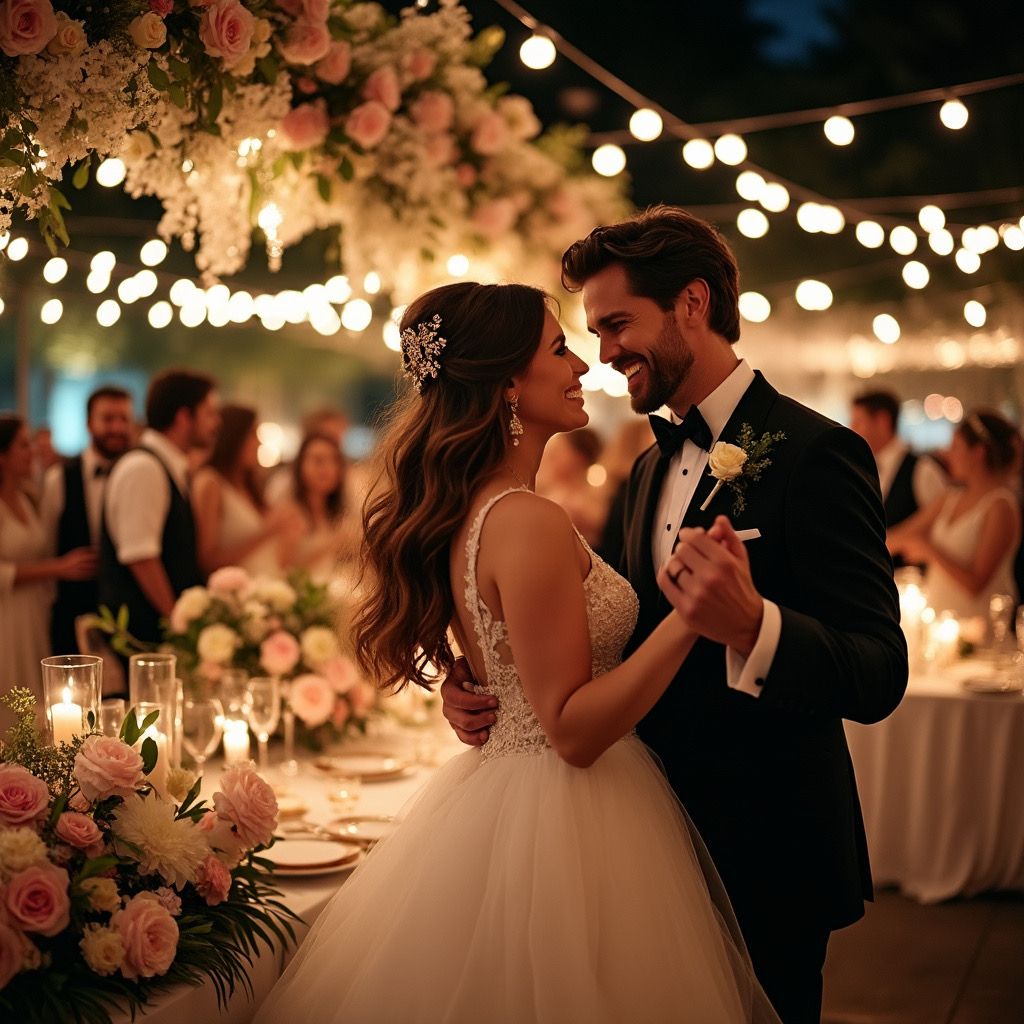 string lighting Los Aneges  wedding 