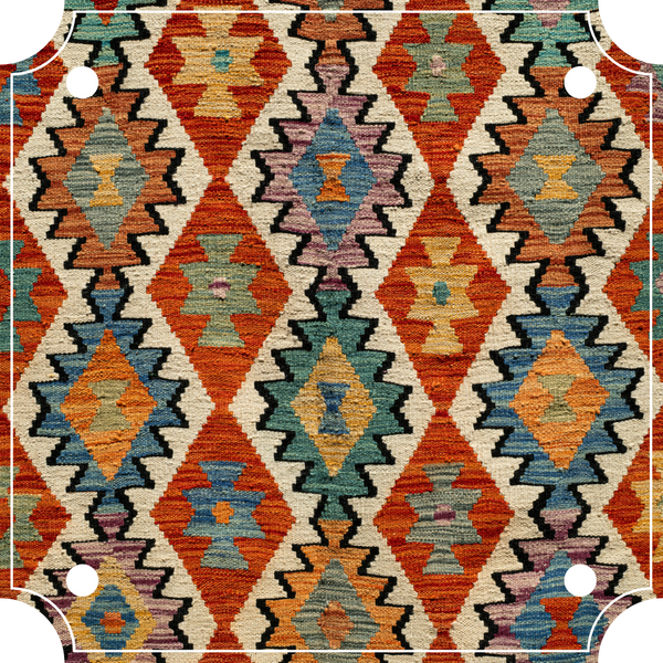 arizona style colorful diamonds rug pattern