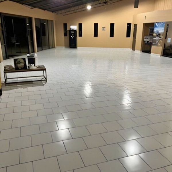 a professionally cleaned commercial floor
