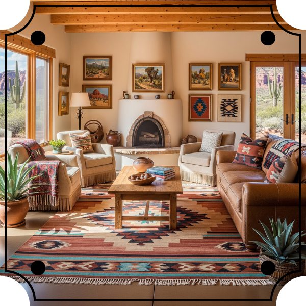 Cleaned Area Rug in a Living Room