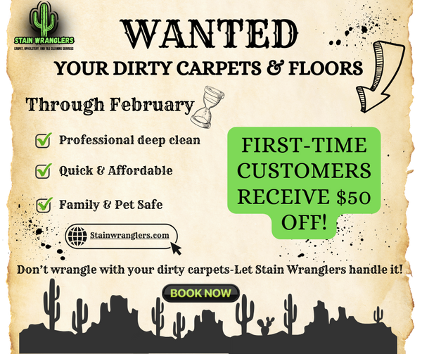 $50 off Firt-time carpet clean promo