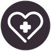 heart with plus sign icon