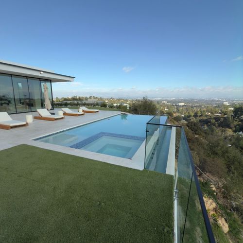 New pool in california home
