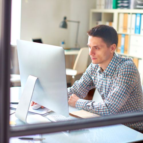 Man on computer