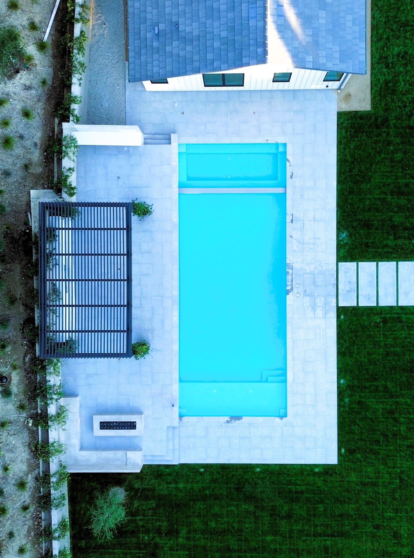 Aerial View of Pool and Spa in Hidden Hills