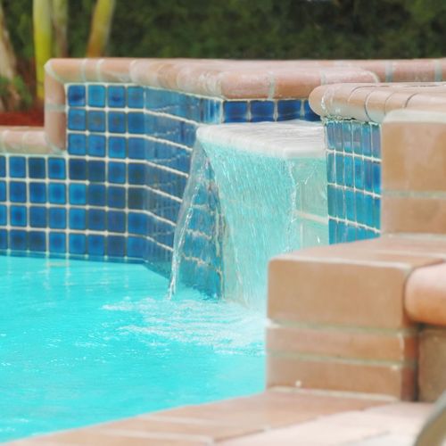 custom pool waterfall